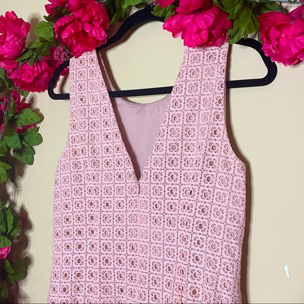 J.Crew Anna Dress in Organza Pink Eyelet Size 4 - Picture 9 of 11